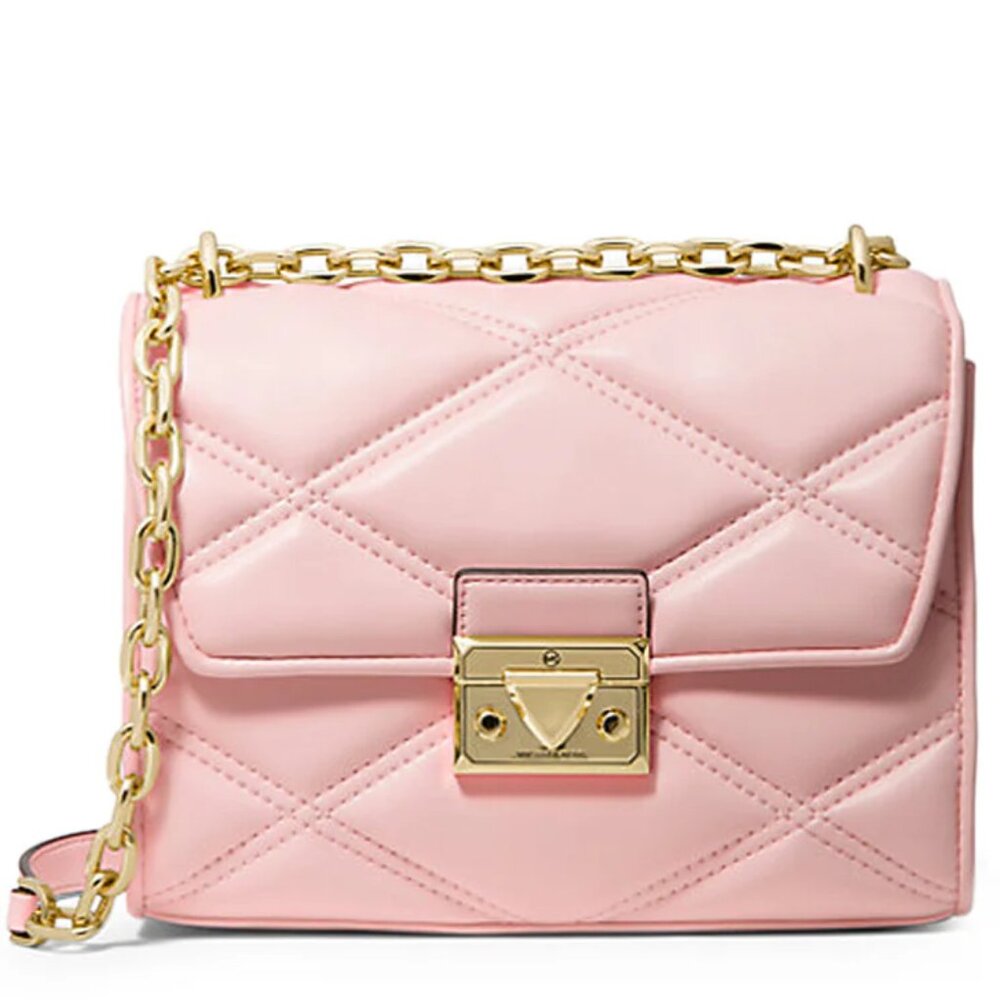 Michael Kors NEW! Serena Quilted Crossbody Powder Blush w/Tags!